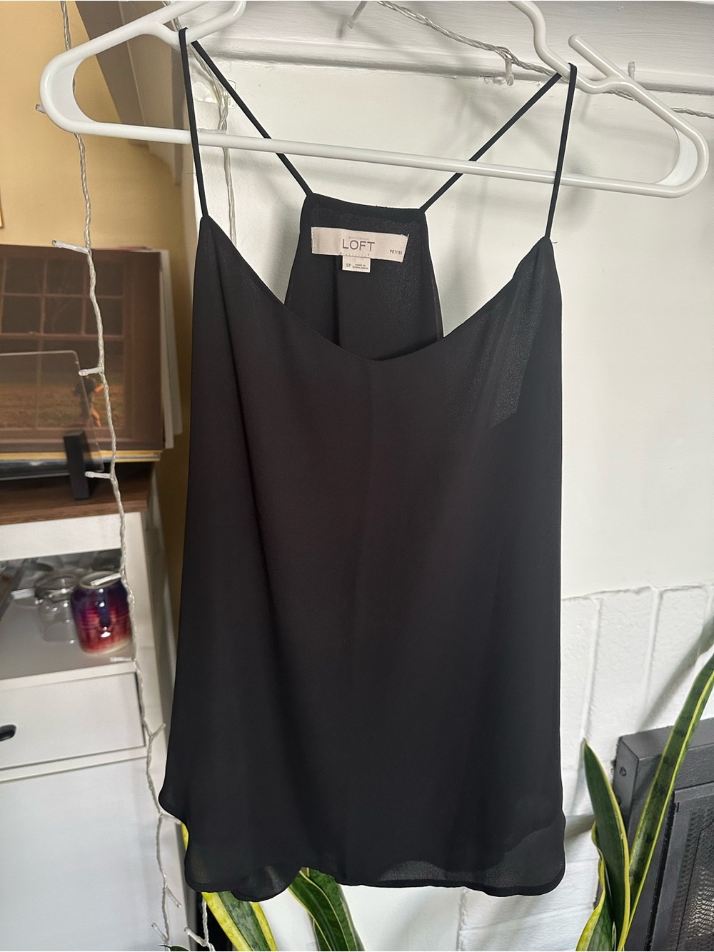 LOFT Black Spaghetti Strap Cami